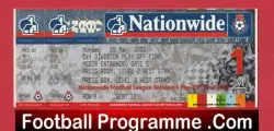 Bolton Wanderers v Preston 2001 – D1 PlayOff Final Ticket