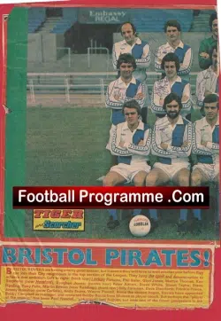 Bristol Rovers Football Club Multi Autographed Signed Team Picture 1975 - football memorabilia