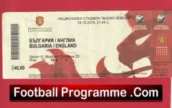 Bulgaria v England 2019 – Football Ticket