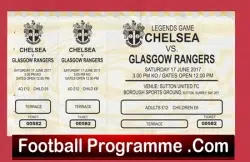 Chelsea v Glasgow Rangers 2017 – Football Ticket Legends