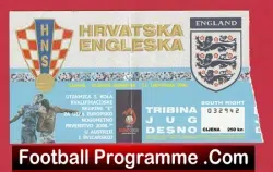 Croatia v England 2008 - Football Ticket - football memorabilia