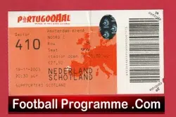 Holland v Scotland 2003 – Football Ticket Netherlands