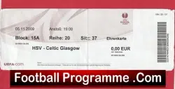HSV v Glasgow Celtic 2009 – Football Ticket Germany