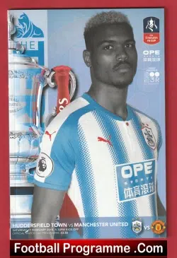 Huddersfield Town v Manchester United 2018 v Man Utd - football programme