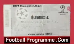 Juventus v Manchester United 1999 – Treble Season Ticket