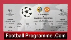 Kosice FC v Manchester United 1997 – Full Ticket Czechoslovakia