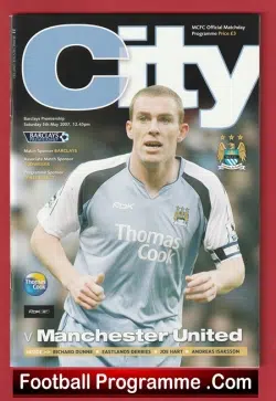 Manchester City v Manchester United 2007 - v Man Utd - football programme