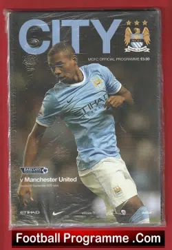 Manchester City v Manchester United 2013 - football programme