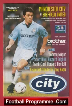 Manchester City v Sheffield United 1997 - football programme