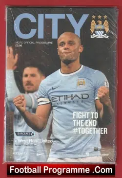 Manchester City v West Ham United 2014 - football programme