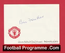 Manchester United Bill Foulkes Autograph Signed Man Utd 1950s - football programme