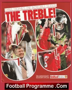 Manchester United The Treble 10th Anniversary Souvenir 2008 - Man Utd - football programme