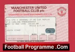 Manchester United v Arsenal 1995 – Football Match Ticket