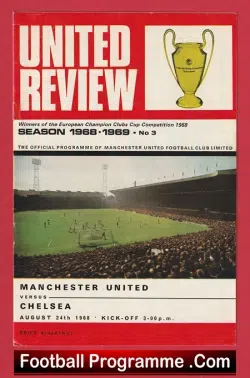 Manchester United v Chelsea 1968 - football programme