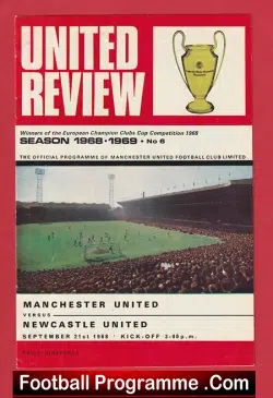 Manchester United v Newcastle United 1968