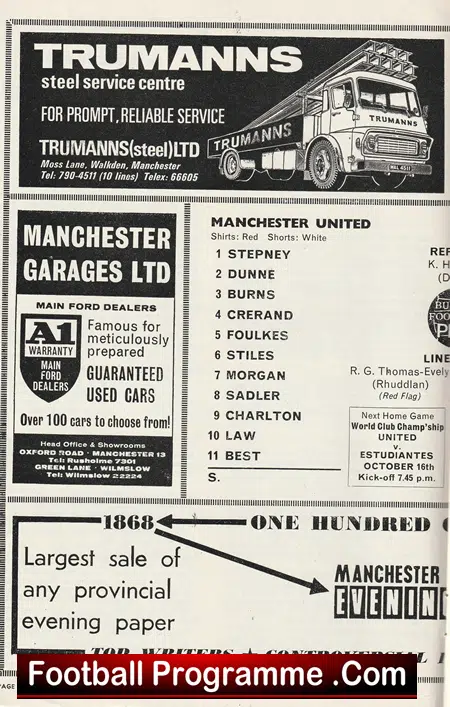 Manchester United v Newcastle United 1968 - Plus Token Sheet - Image 3