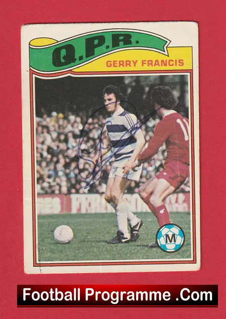 Queens Park Rangers Gerry Francis Autograph Signed Picture Card - Image 2