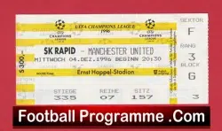 SK Rapid Wien v Manchester United 1996 – Football Ticket Austria