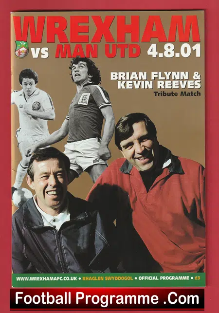 Wrexham v Manchester United 2001 - Reeves + Flynn Tribute Signed - Image 2