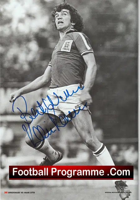 Wrexham v Manchester United 2001 - Reeves + Flynn Tribute Signed - Image 5