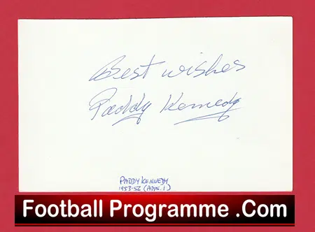 Manchester United Paddy Kennedy Autograph Card Man Utd 1953/54 - Image 2
