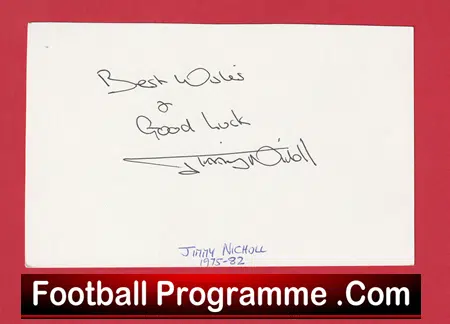 Manchester United Jimmy Nicholl Autograph Card Man Utd 75/82 - Image 2