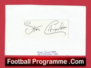 Manchester United Stan Crowther Autograph Card Man Utd 57/58
