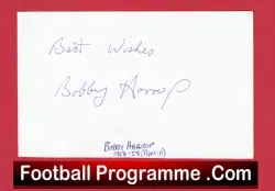 Manchester United Bobby Harrop Autograph Card Man Utd 54/59