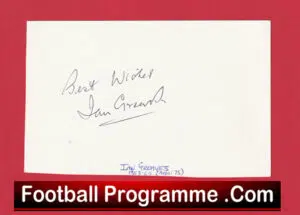 Manchester United Ian Greaves Autograph Card Man Utd 53/60