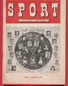 Manchester United v Blackpool 1948 – Cup Final Genuine Souvenir