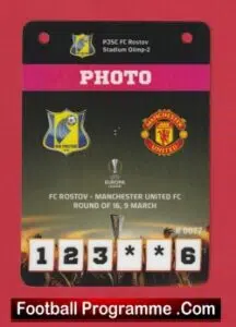 Rostov v Manchester United 2017 – Press Pass Ticket Russia