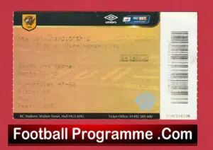 Hull City v Manchester United 2015 – Match Ticket
