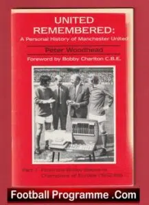 Manchester United Remembered 1952 – 1968 Book – Peter Woodhead