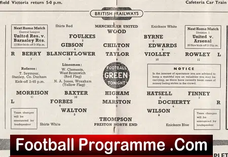Manchester United v Preston 1954 - Man Utd v PNE 54 - Image 3