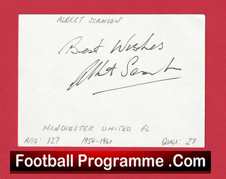 Manchester United Albert Scanlon Autograph Signed Man Utd 1954 - 1960 - Image 2