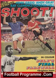 Manchester United Gordon Hill Autograph Signed Man Utd 1980s