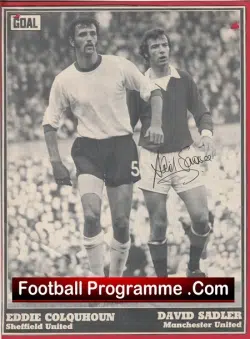 Manchester United David Sadler Autograph Signed Man Utd