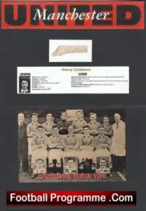 Manchester United Henry Cockburn Autograph Signed Man Utd 1944 – 1954