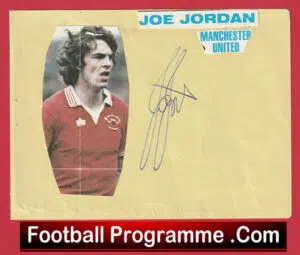 Manchester United Joe Jordan Autograph Signed Man Utd 1978 – 1981