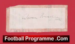 Manchester United Warren Bradley Autograph Signed Man Utd 1958 – 1962