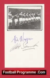 Manchester United Albert Scanlon + Ken Morgans Signed Munich 1958 Lineups
