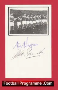 Manchester United Albert Scanlon + Ken Morgans Signed Munich 1958 Lineups