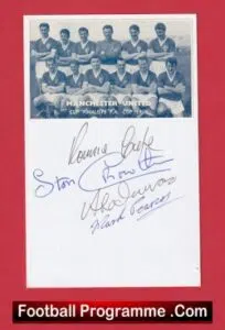 Manchester United 1958 FA Cup Winners Team Multi Signed Autographed