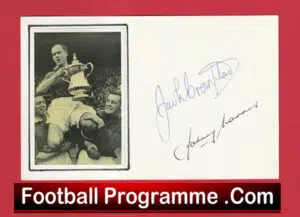 Manchester United 1948 FA Cup Winners Cromton + Morris Signed Autographed
