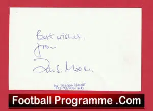 Manchester United Ian Storey Moore Autograph Signed Man Utd 1972 – 1974
