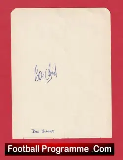 Manchester United Don Givens Autograph Signed Man Utd 1969 – 1970