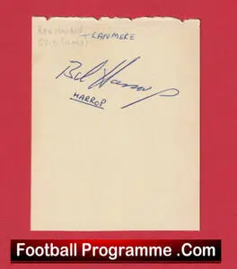 Manchester United Bobby Harrop Autograph Signed Man Utd 1954 – 1959