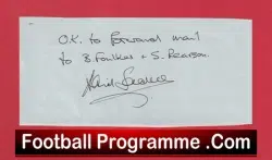 Manchester United David Sadler Autograph Signed Man Utd 1963 – 1973