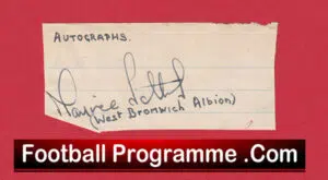 Manchester United Maurice Setters Autograph Signed Man Utd 1960 – 1965