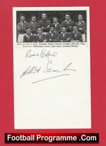 Manchester United Albert Scanlon + Ronnie Cope Signed Picture